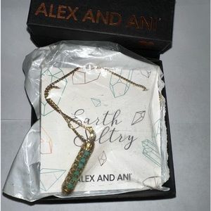Alex and Ani Turquoise Gemstone Pendant Necklace